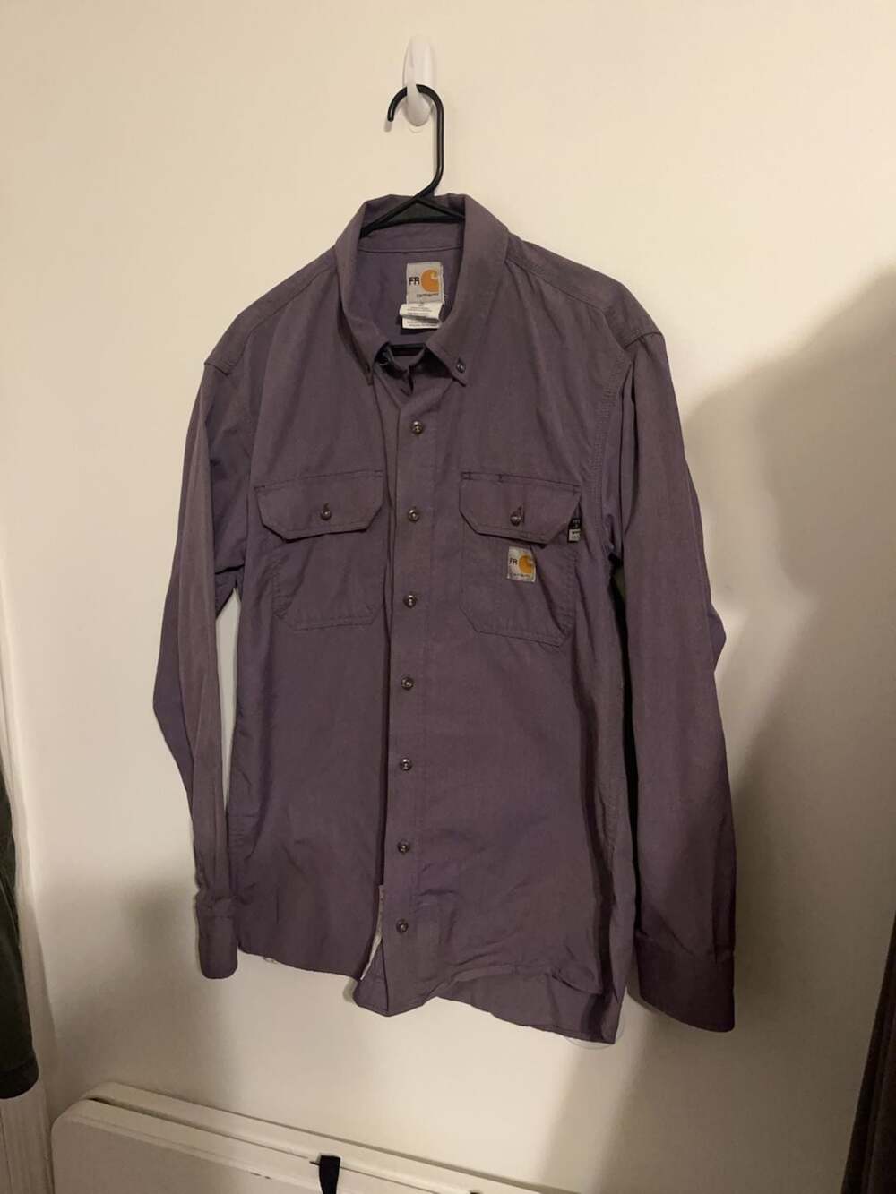 Carhartt FR Flame Resistant Button Down Work Shirt Size M